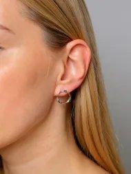 925 sidabro auskarai – apvalūs minimalistiniai auskarai