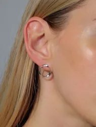 925 sidabro auskarai – apvalūs minimalistiniai auskarai