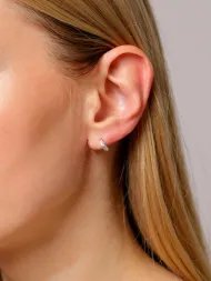 925 sidabro auskarai – spiralės formos minimalistiniai auskarai