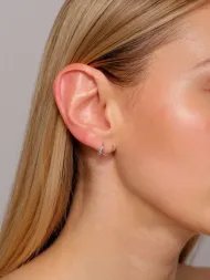 925 sidabro auskarai – spiralės formos minimalistiniai auskarai