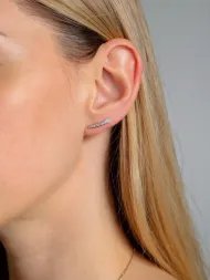 925 sidabro auskarai – minimalistiniai auskarai su cirkoniais