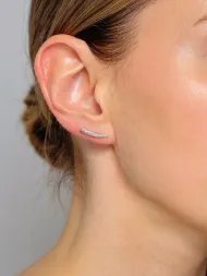 925 sidabro auskarai – minimalistiniai auskarai su cirkoniais