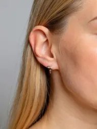 auskarai Wavy sidabras 925 – banguotas minimalistinis dizainas