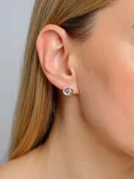 auskarai Double Circle sidabras 925