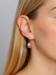 auskarai Oval Tear Drop sidabras 925 – ovalūs lašo formos auskarai