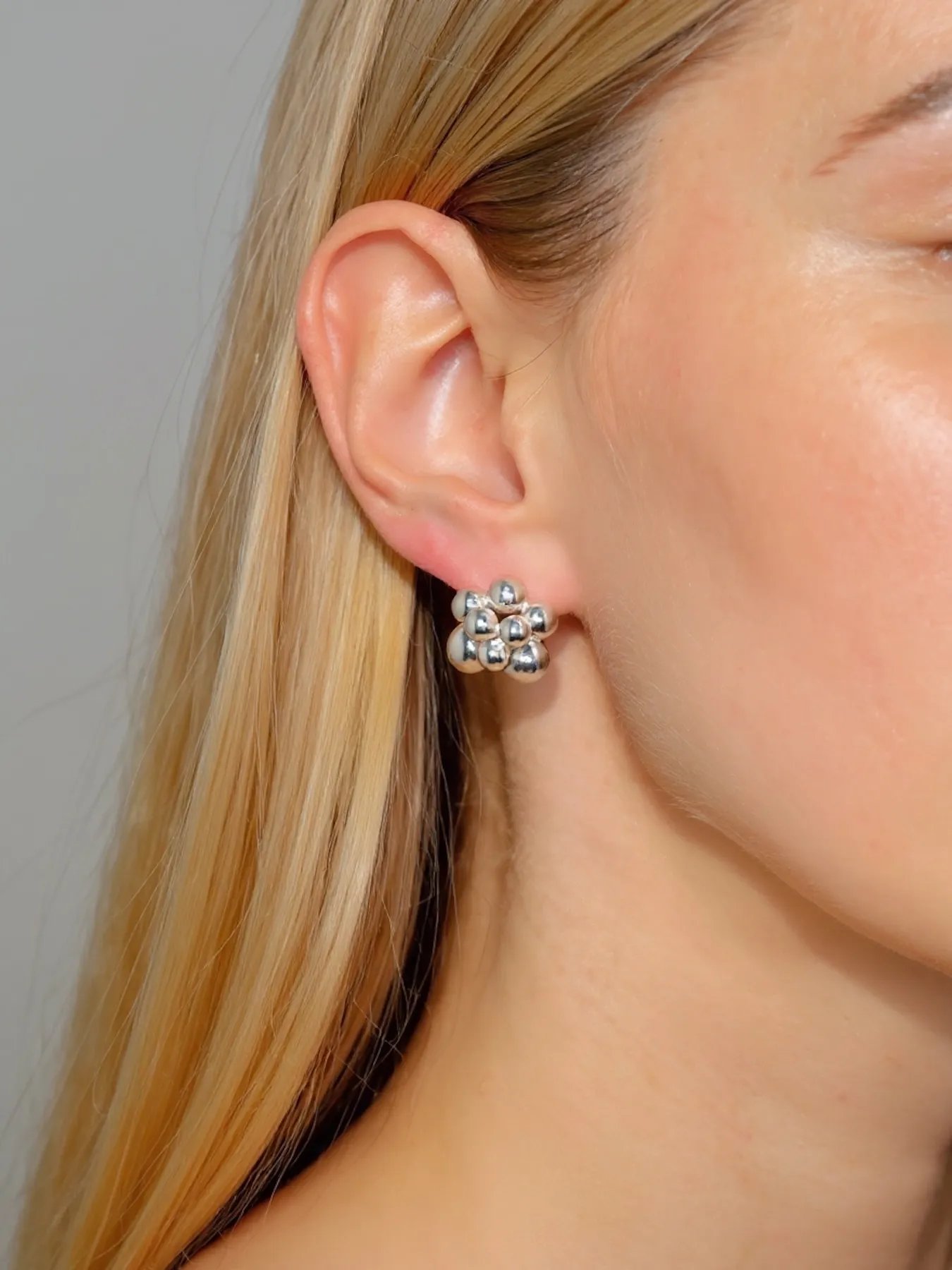 925 silver Silver Ball earrings