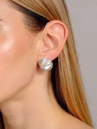 925 sidabriniai Fabric auskarai