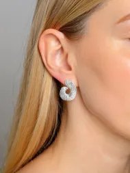 925 sidabriniai Spiral auskarai