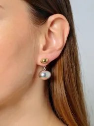 Sidabriniai auskarai – moteriški, elegantiški su auksu