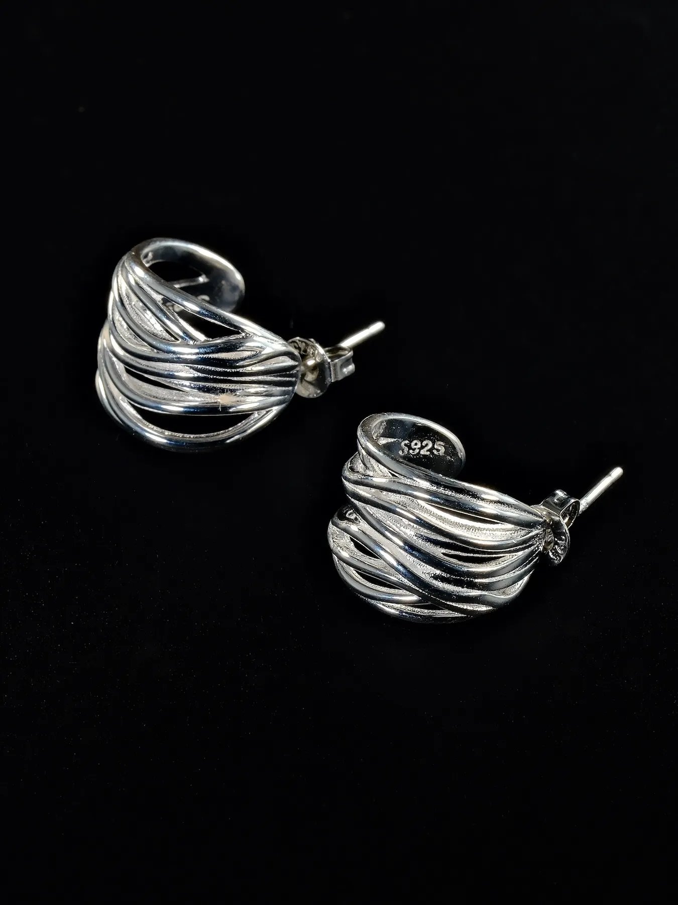 Silver earrings – women’s elegant statement earrings