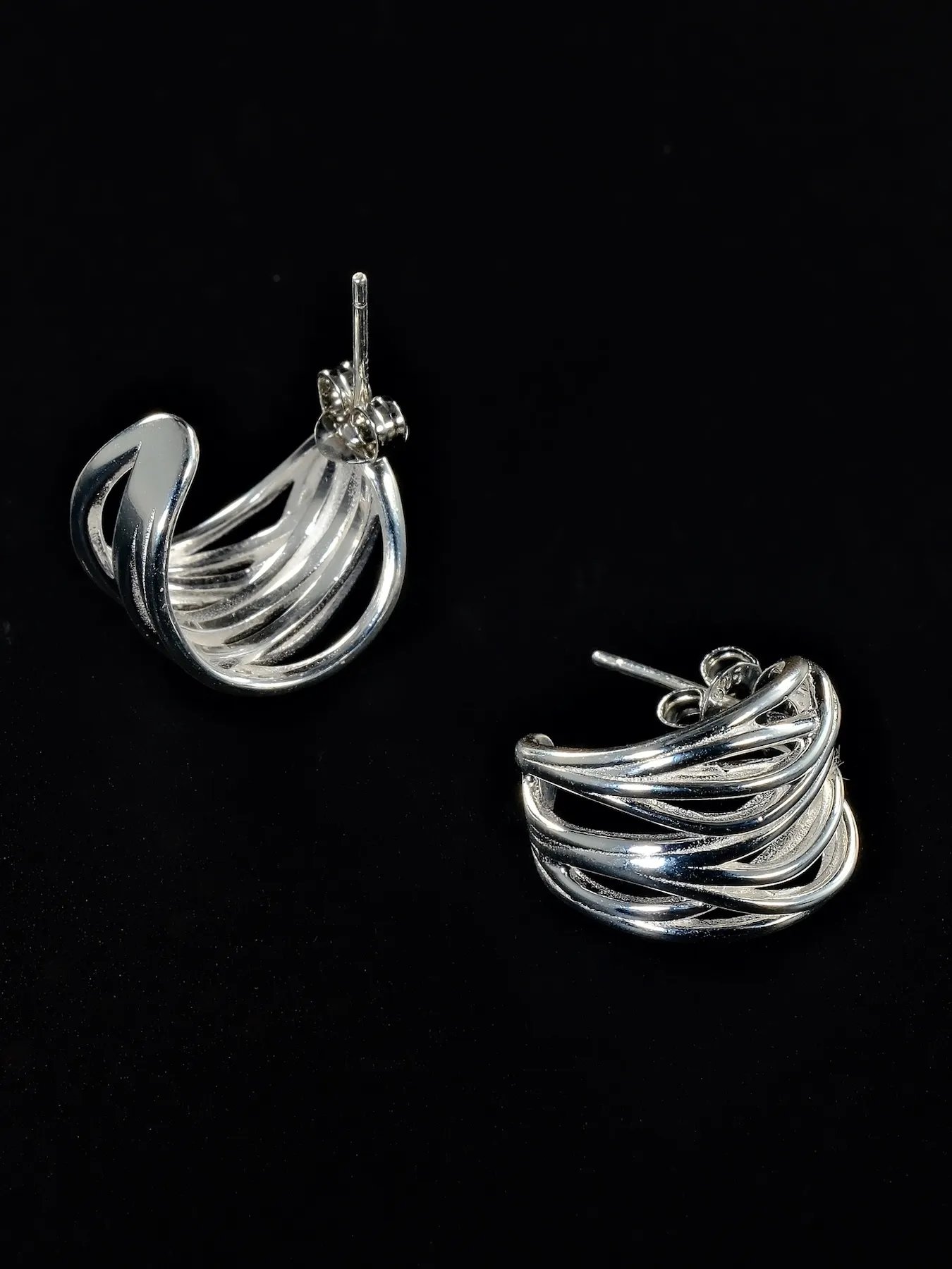 Silver earrings – women’s elegant statement earrings