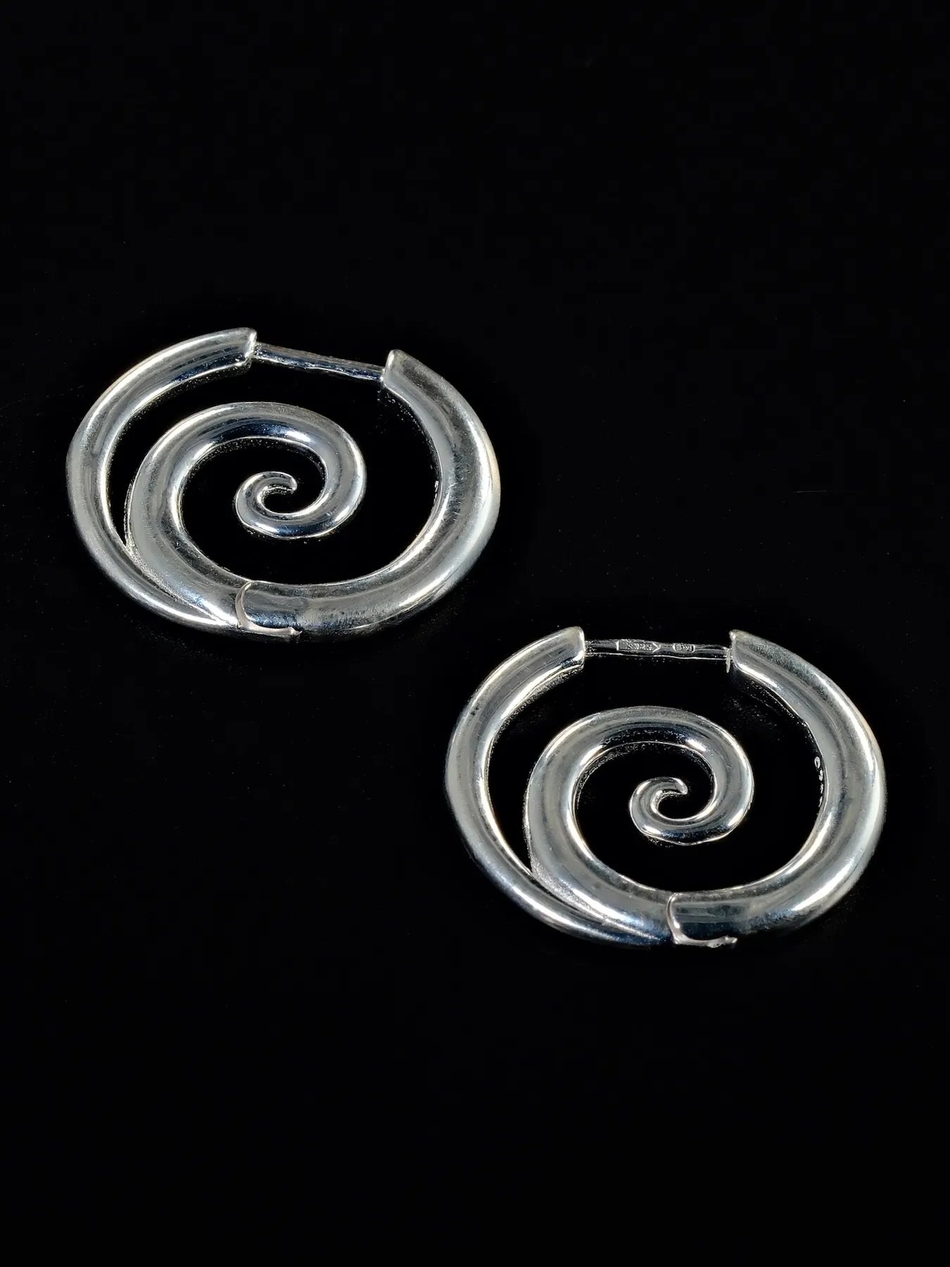 Sterling Silver Spiral Earrings | 925 Silver