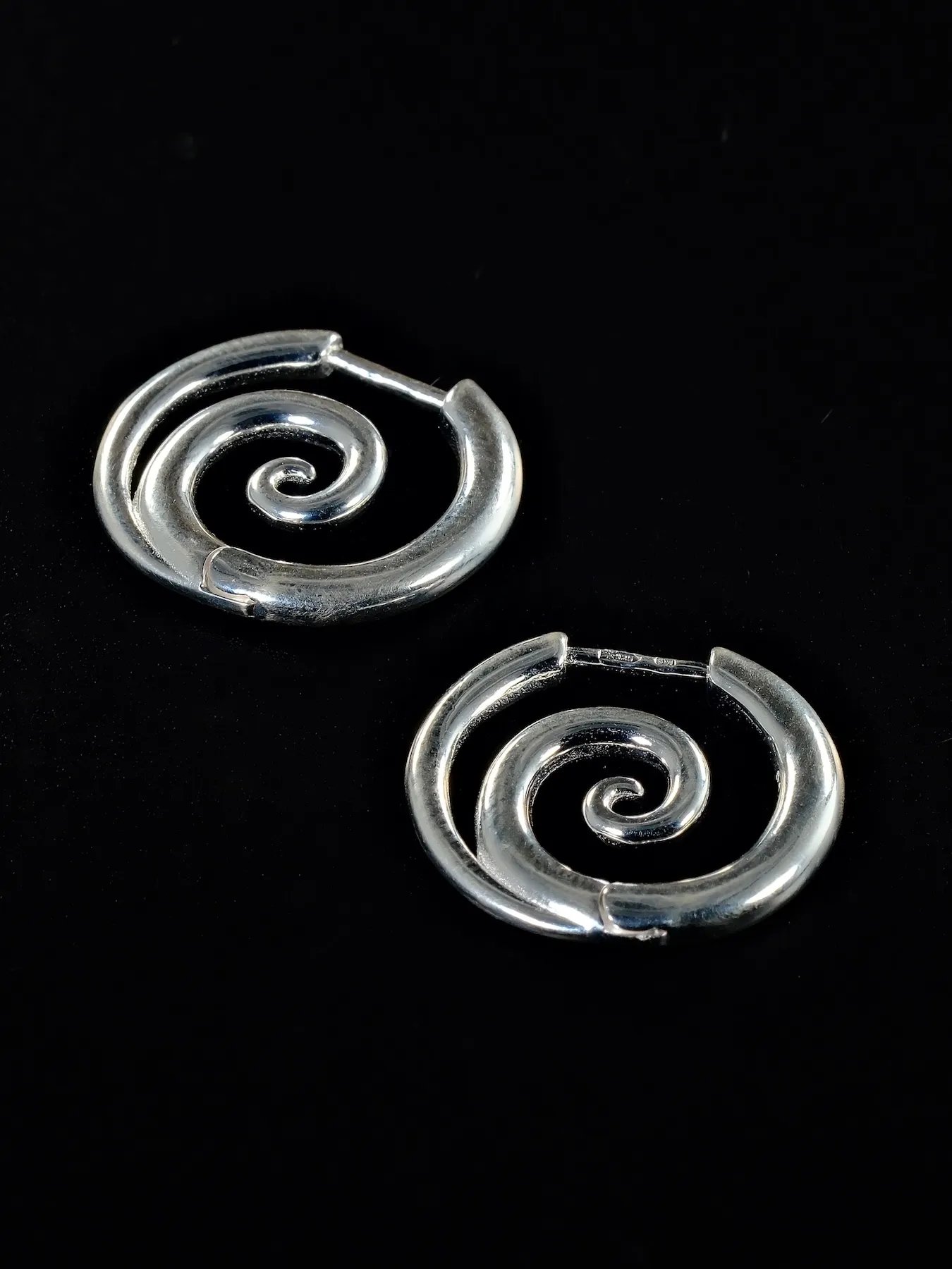 Sterling Silver Spiral Earrings | 925 Silver