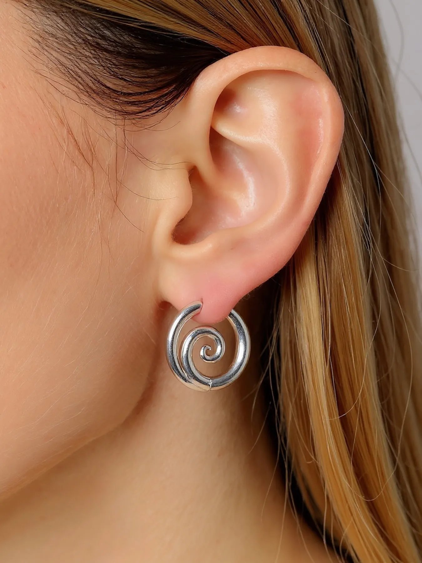 Sterling Silver Spiral Earrings | 925 Silver