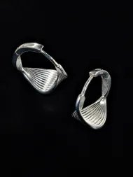 Sterling Silver Earrings with Delicate Line Design – 925 Silver