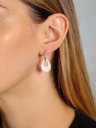 Silver Earrings with Mother-of-Pearl Detail | 925 Sterling Silver
