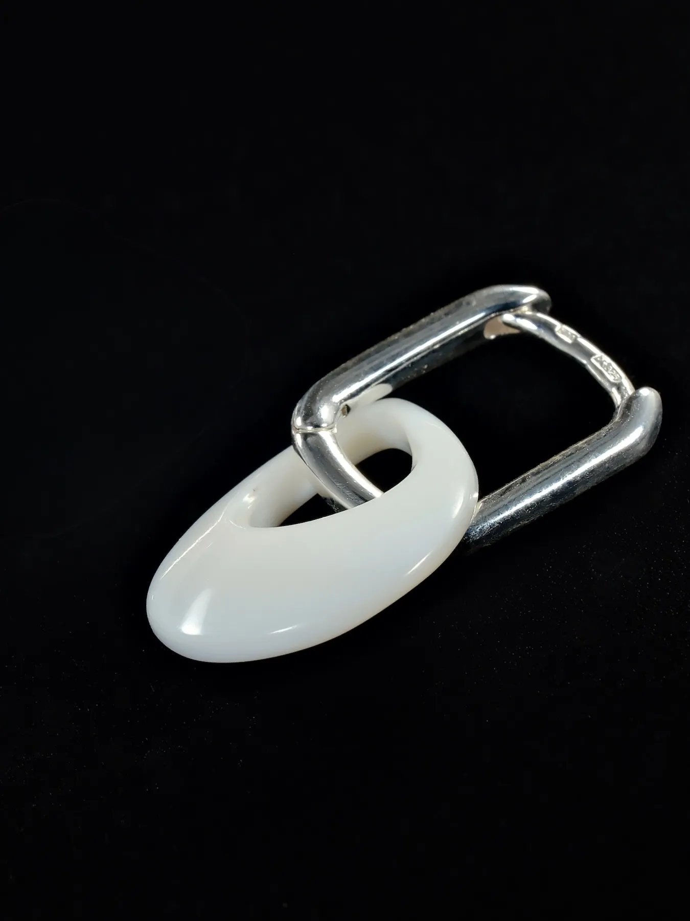 Silver Earrings with Mother-of-Pearl Detail | 925 Sterling Silver