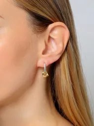 Sterling Silver Earrings with 18k Gold – Two-Tone Elegance | Soulle Moon