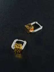 Sidabriniai auskarai su 18k auksu – dviejų spalvų elegancija | Soulle Moon