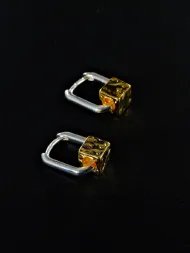 Sidabriniai auskarai su 18k auksu – dviejų spalvų elegancija | Soulle Moon