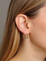 Two-Tone Silver Earrings | Elegant 925 Sterling Silver