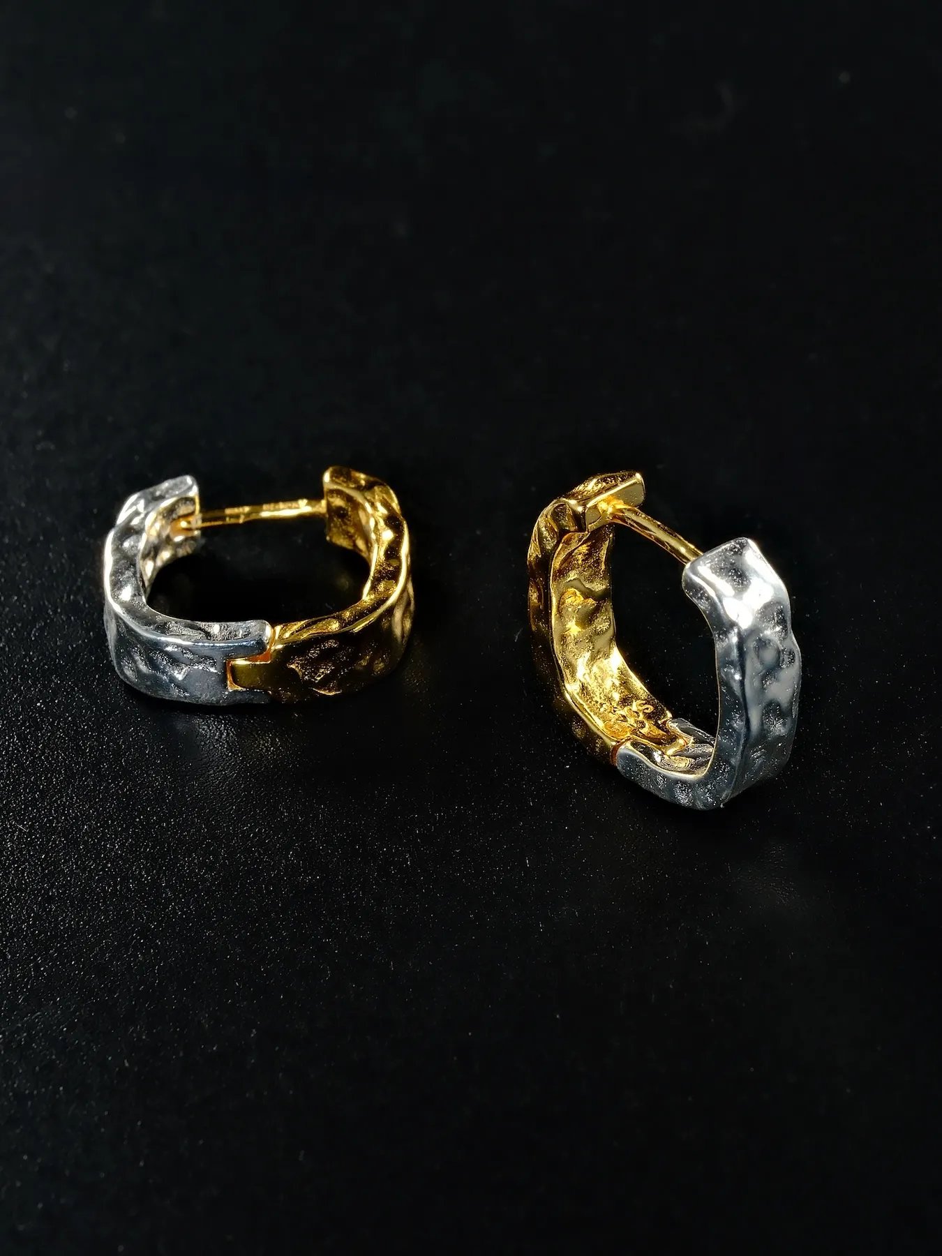 Two-Tone Silver Earrings | Elegant 925 Sterling Silver