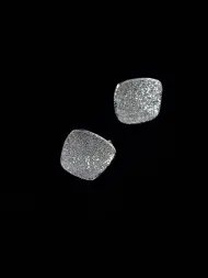 Sterling Silver Earrings with Crystal Effect Texture | Soulle Moon