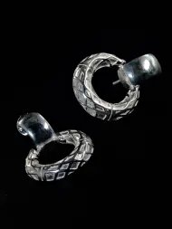 Sterling Silver Earrings with Geometric Pattern | 925 Silver