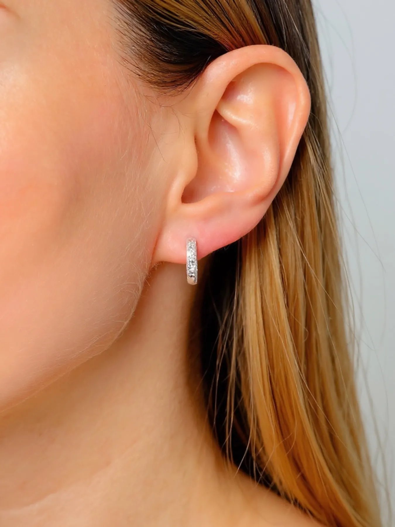 Sterling Silver Minimalist Textured Earrings | 925 Silver