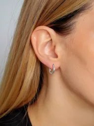 Sterling Silver Minimalist Textured Earrings | 925 Silver