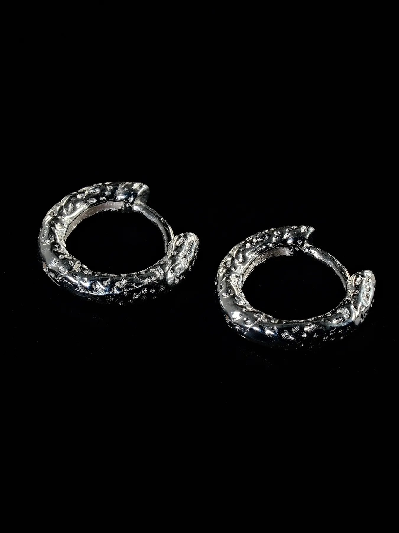 Sterling Silver Minimalist Textured Earrings | 925 Silver