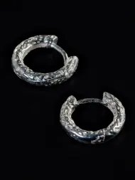 Sterling Silver Minimalist Textured Earrings | 925 Silver