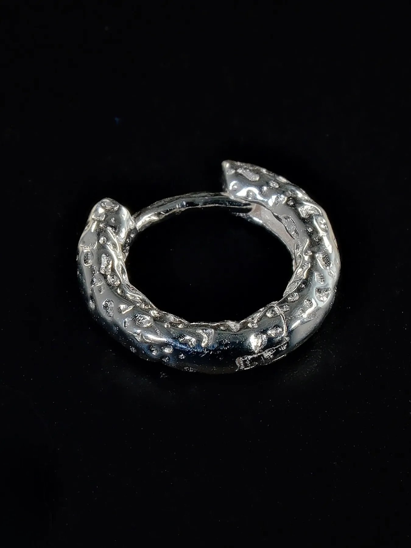 Sterling Silver Minimalist Textured Earrings | 925 Silver