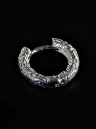 Sterling Silver Minimalist Textured Earrings | 925 Silver