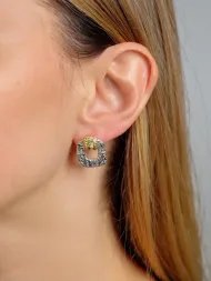 Sidabriniai auskarai – moteriški, elegantiški su auksu