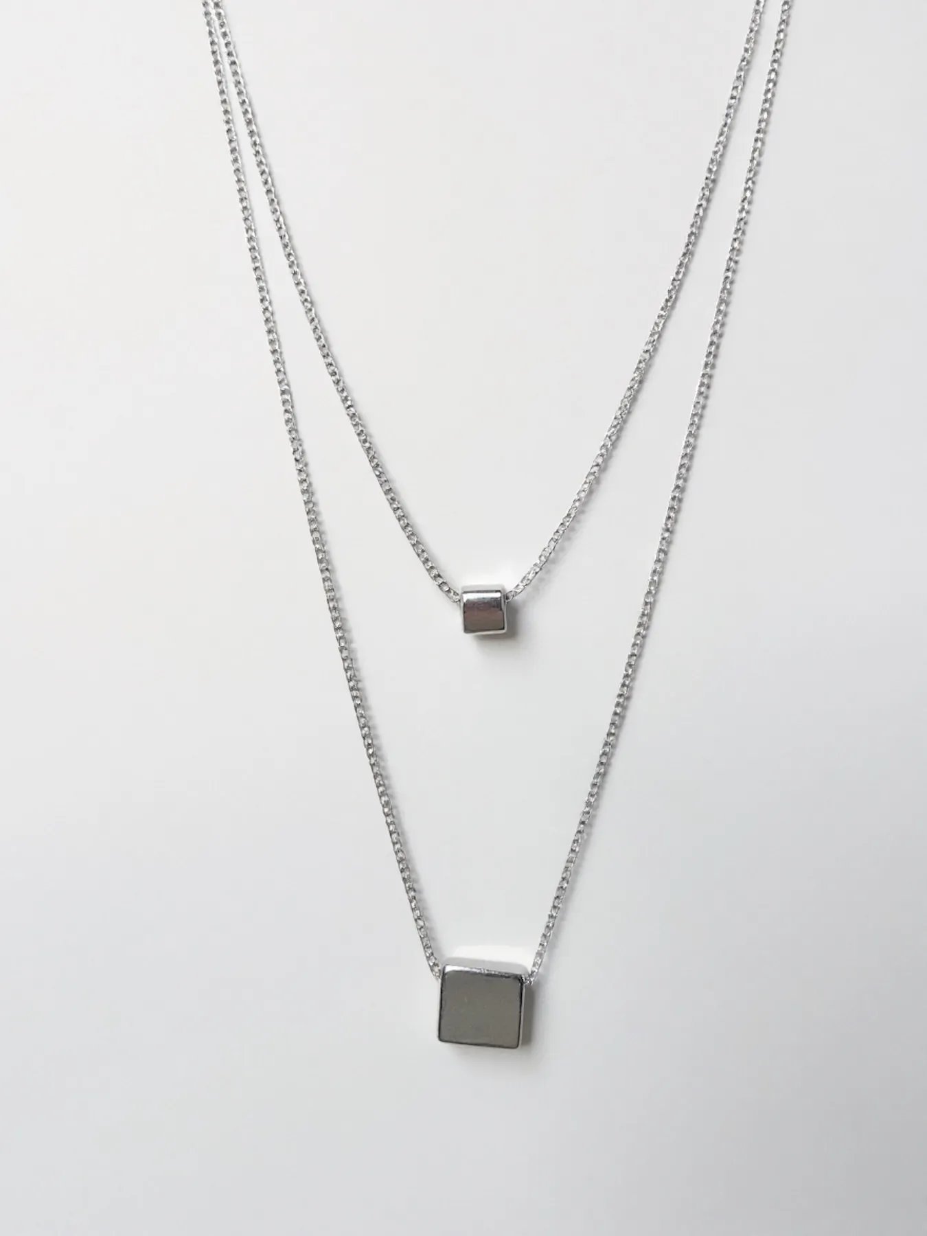 Double sterling silver necklace
