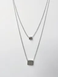 Double sterling silver necklace