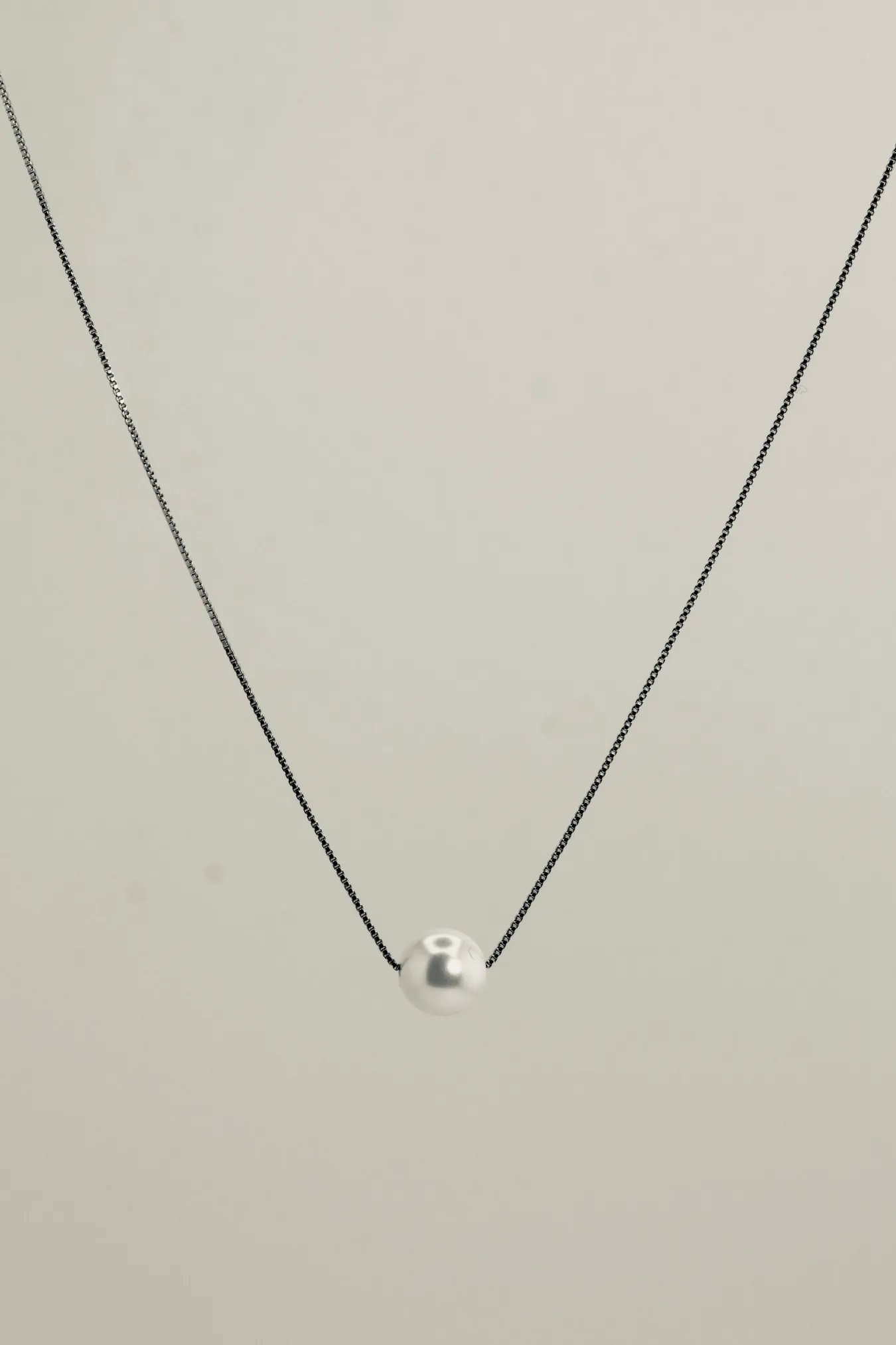 Silver necklace with pearl – 925 sterling chain