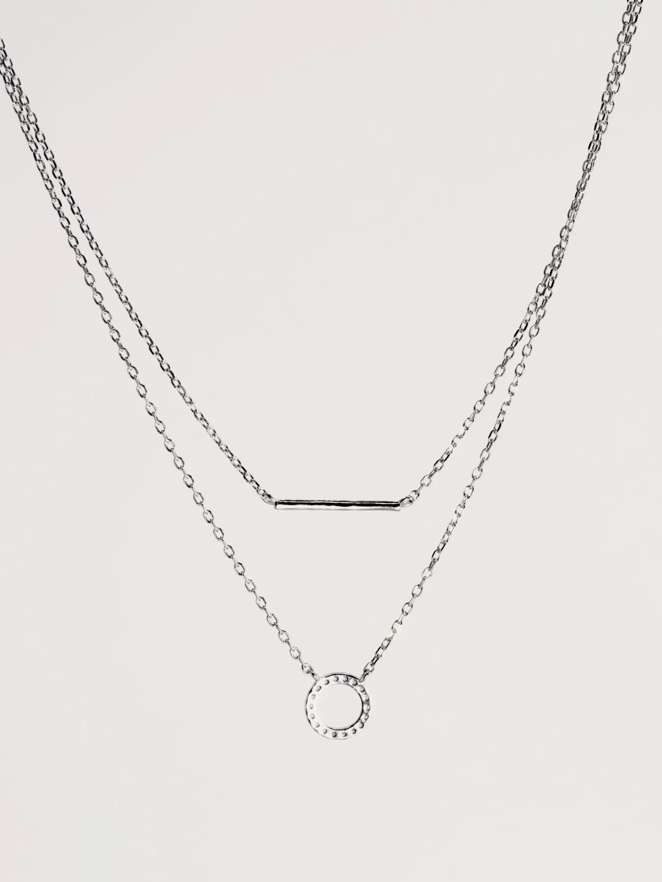 Silver necklace with zircon – 925 sterling chain