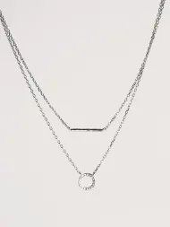Silver necklace with zircon – 925 sterling chain