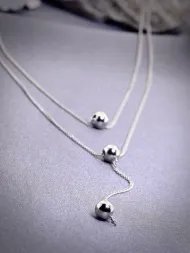 Silver necklace – modern 925 silver design