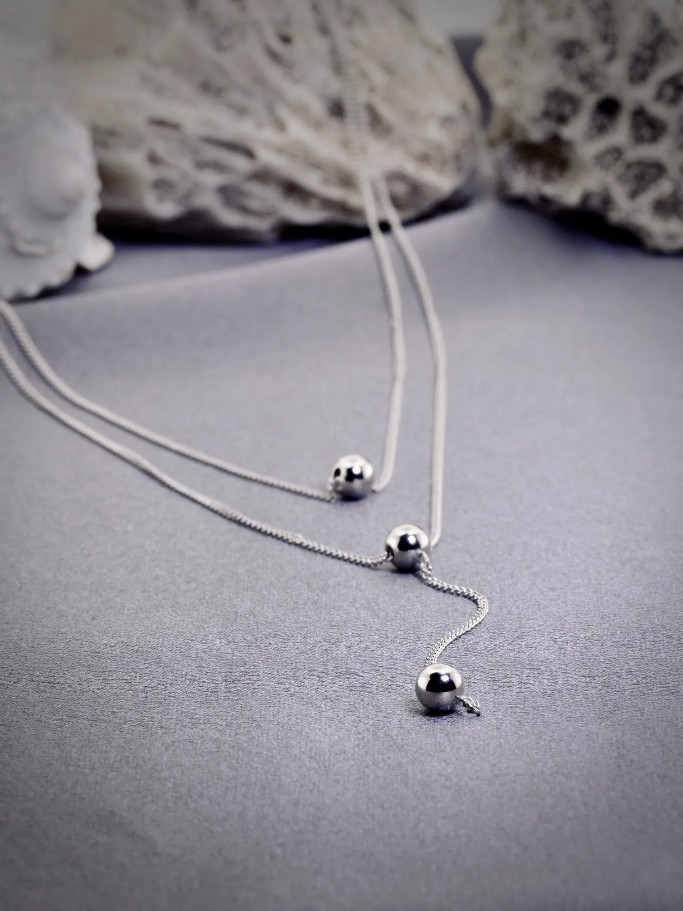 Silver necklace – modern 925 silver design