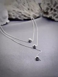 Silver necklace – modern 925 silver design