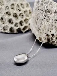 Silver necklace – modern 925 silver design