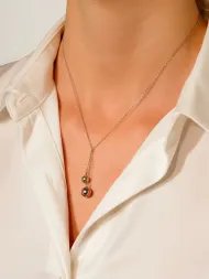 Sterling silver necklace with bubbles