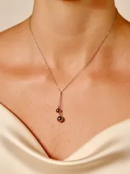 Sterling silver necklace with bubbles