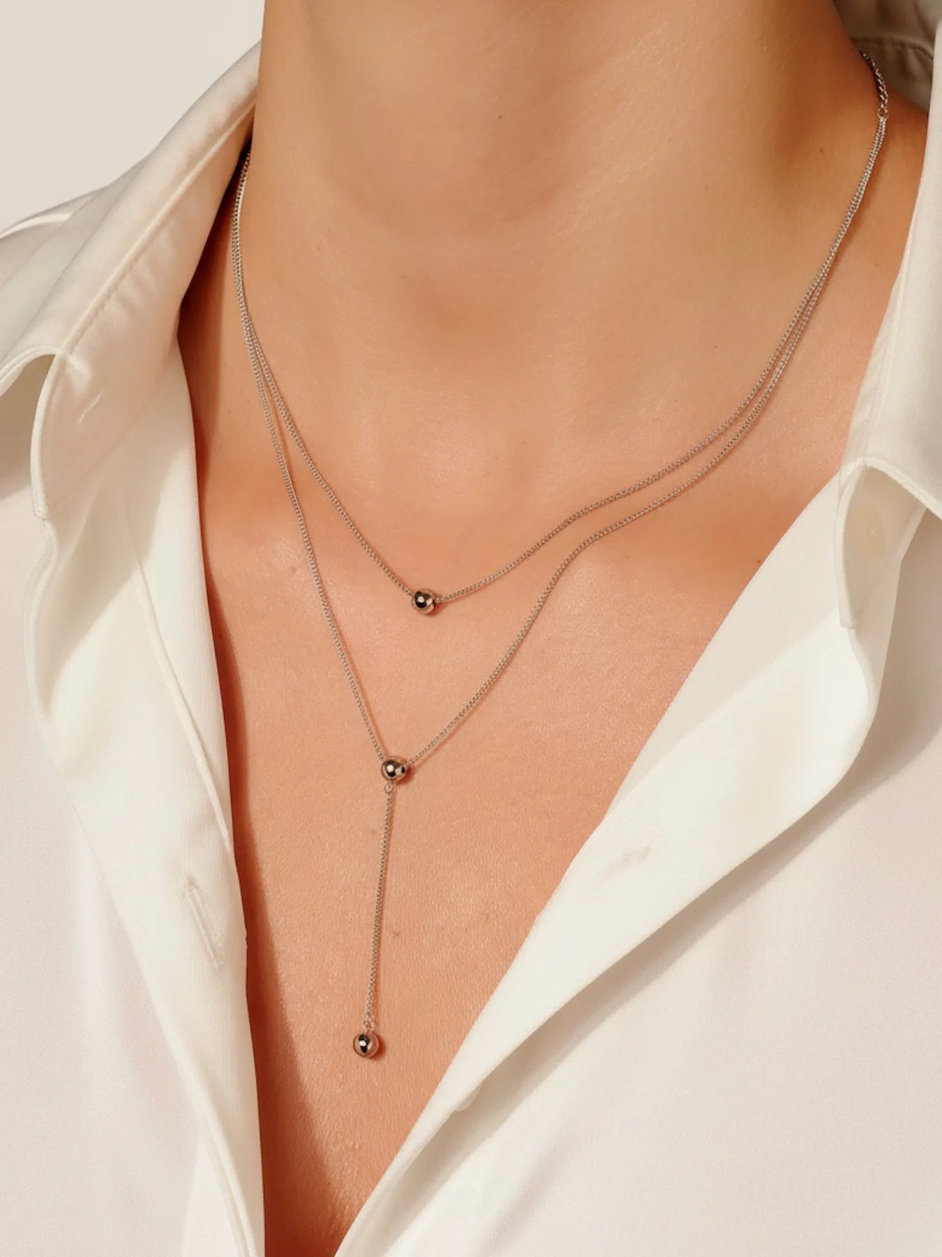 Silver necklace – modern 925 silver design