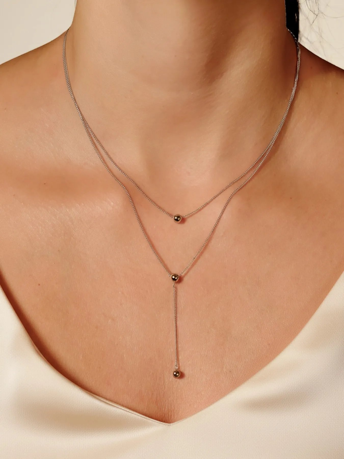Silver necklace – modern 925 silver design