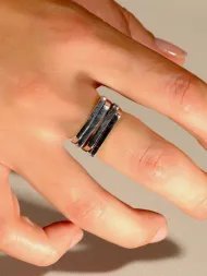 925 silver ring – modern geometric accessory