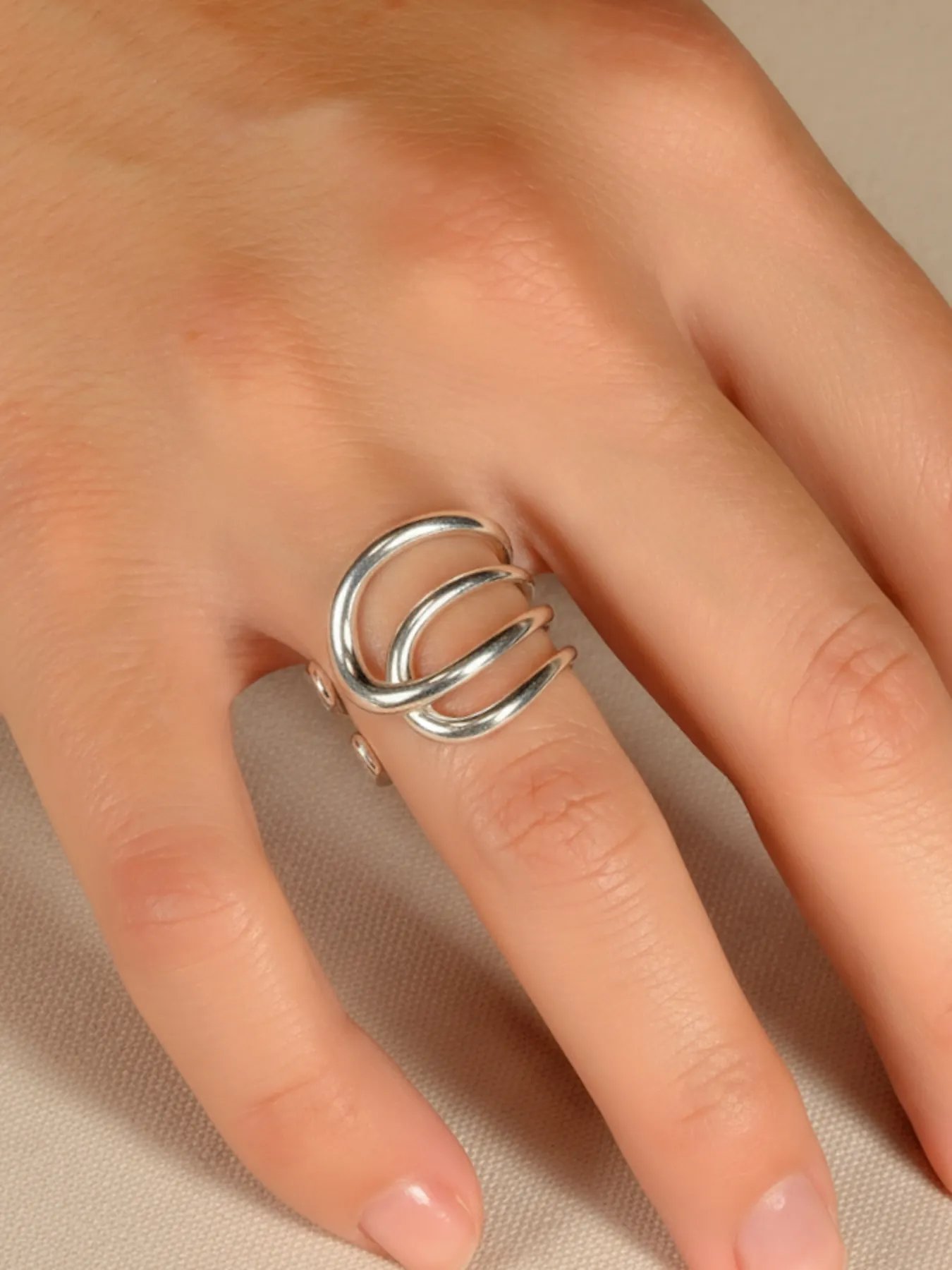 925 silver ring – sculptural modern accessory